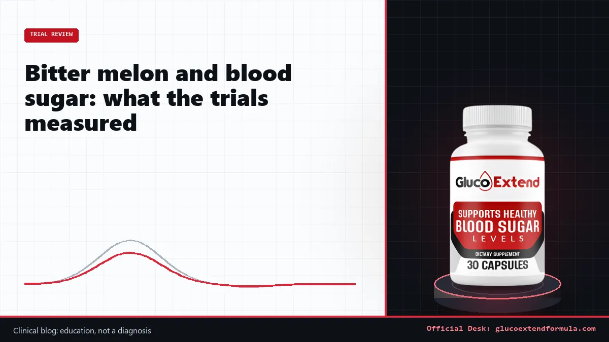 Gluco Extend clinical blog cover: Bitter melon and blood sugar: what the trials measured