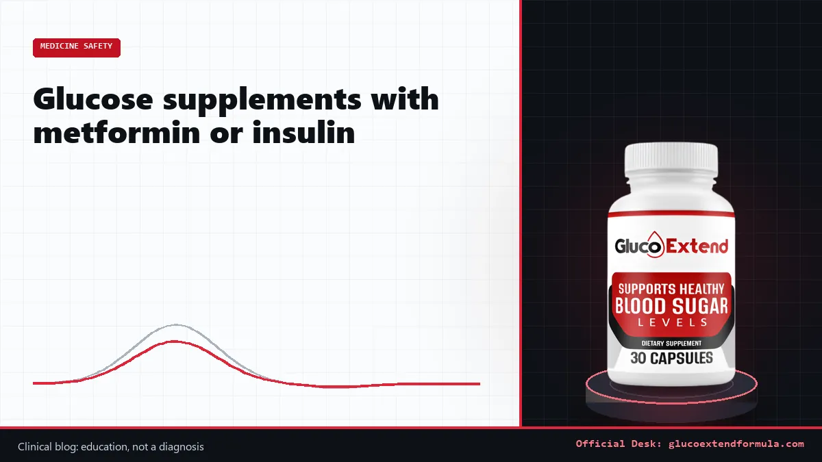 Gluco Extend clinical blog cover: Glucose supplements with metformin or insulin