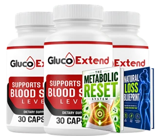 Gluco Extend 3-bottle pack as shown on the vendor's order page