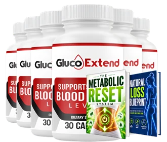 Gluco Extend 6-bottle pack as shown on the vendor's order page